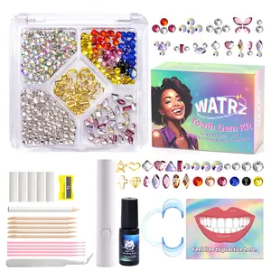 WATREZ DIY Tooth Gem Kit Crystal Jewelry Set for Oral Beauty Ideal for Daily & Party Use Easy DIY Fashion Gems Set for Hiphop Couple Daily Style