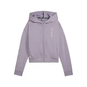PUMA Womens X Hyrox Train Favorite Fleece Hooded Jacket Athletic Outerwear Casual - Purple