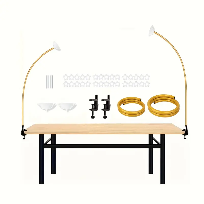 Multi-Size Golden Balloon Desktop Stand Bendable Half Arch Bracket Balloon Arch Stands Versatile Decor For Holiday Birthday Wedding Halloween Xmas Gathering