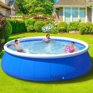 Large Size PVC Inflatable Portable Swimming Pool - 244*63 Coil Mesh Butterfly Design, Easy Setup for Family Backyard Kids Outdoor Water Play, Kids Outdoor Play,summervibes