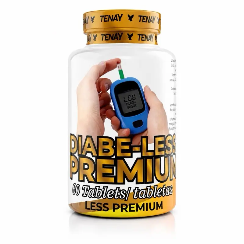 Diabe-Less Premium Vitamin Supplement Bottle with Tablets for Energy Boost by Tena Natural LLC Diabe-Less Premium Vitamin Supplement Bottle with Tablets for Energy Boost by Tena Natural LLC