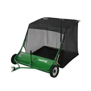 44" Tow Behind Lawn Sweeper for Riding Mowers | 29 cu. ft.  Large Capacity Pull Behind Grass Sweeper with Easy Dump Rope for Yard Cleanup