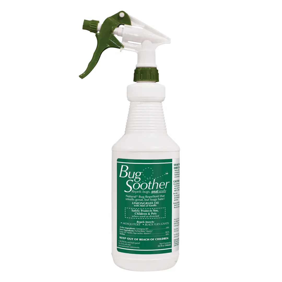 ECO LIPS, INC. Bug Soother 32 oz. Spray Bottle - Light Lemon & Vanilla Scented Insect Repellent with Lemongrass Oil - Made in Iowa - Safe for Family & Pets - Outdoors Pack