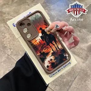 Compatible with Galaxy S24 Plus S25 S23 S22 Ultra S24+ Phone Case Cowboy's Sunset Reverie All Coverage Anti-Drop Rugged Durable Soft Cover for Boy