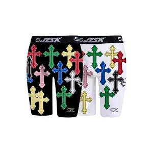 JZ Cross Compression Boxer Brief – Men’s Athletic Performance Tights, 7” Inseam High-Stretch Quick-Dry Base Layer for Basketball & Training Breathable