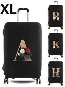 Letter Pattern Suitcase Cover, Dustproof Foldable Suitcase Protector, Elastic Durable Suitcase Cover, Travel Accessories for 29-32 Inch Travel Luggage