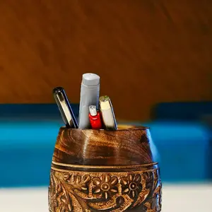 Pen Holder, Makeup Brush Holder, Spoon Holder, Wooden Pen Holder, Antique Decor Gift, Gift for New Home