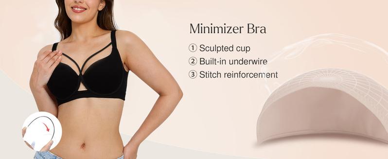 Women Seamless Push Up Padding Bras underwire Comfortable 3/4 cup Bra Buttery Soft Deep V Everyday Tshirt Bra