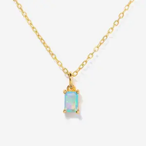Birthstone Opal Necklace - October