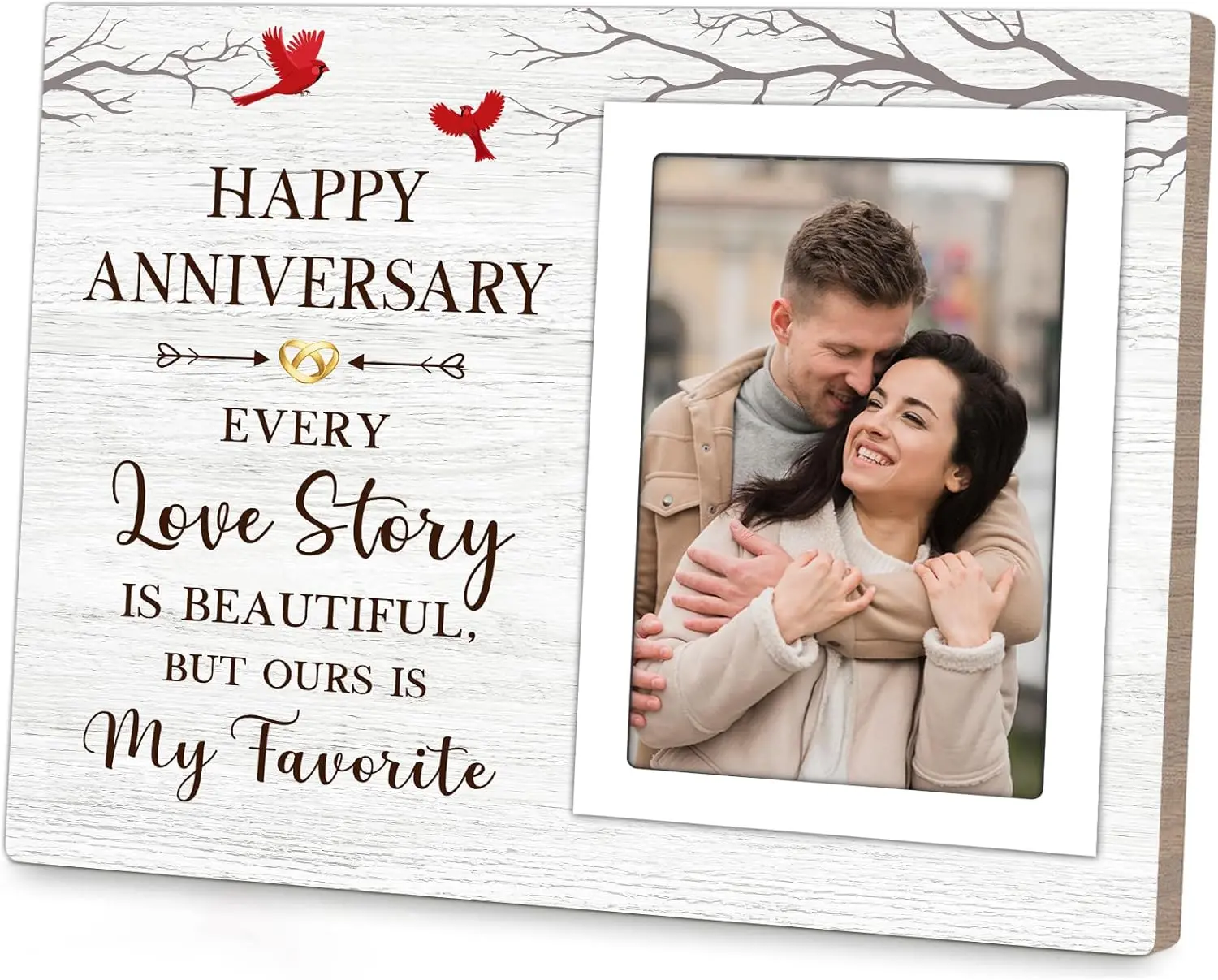 Anniversary Picture Frame, Anniversary Present for Women, Men, Couple, Wife Husband Anniversary Frame, Gifts For Him or Her Boyfriend Girlfriend, Happy Anniversary