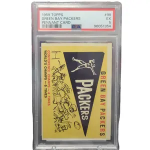 1959 Topps 98 Green Bay Packers Pennant Card PSA EX 5