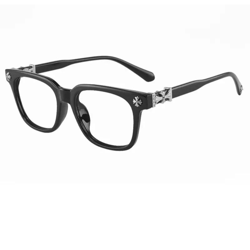 Fashionable Metal Square Anti-Blue Light Glasses – Casual, All-Season, Flat Lens