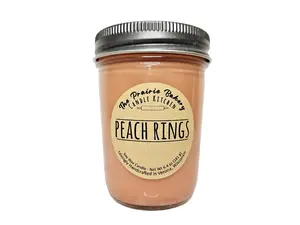 Peach Rings | Scented Soy Wax Candle | Gummy Candy Sugar Sweet Kitchen Scent | Housewarming Birthday Wedding PGift
