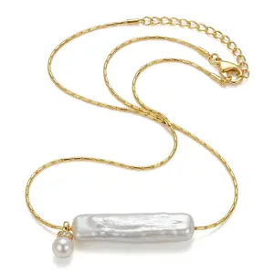 Baroque Pearl Necklace for All with Tiny Bell-Shaped Pearls Organic Playful Statement Piece