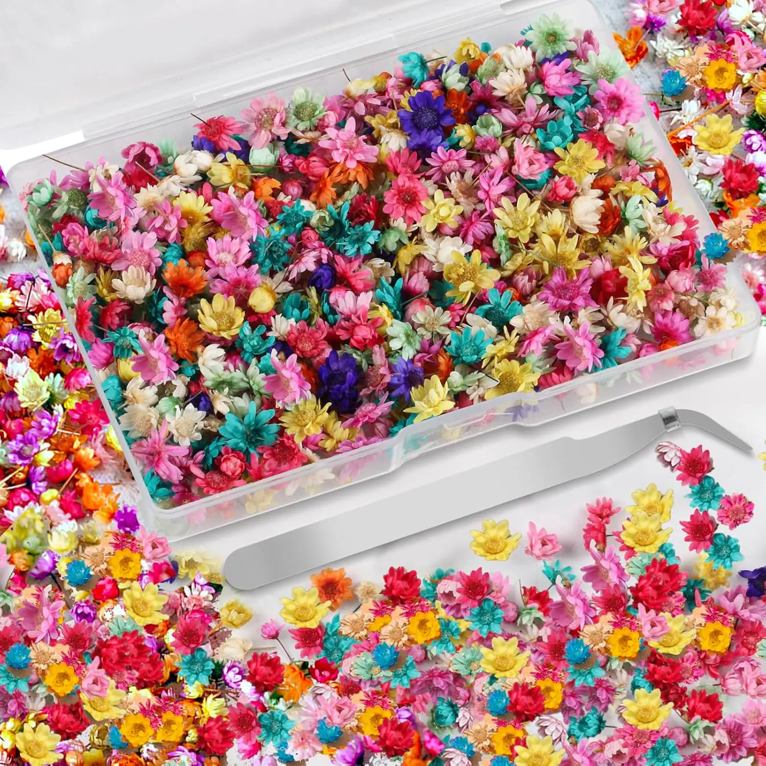 Mini Dried Flowers for Resin,520 Pcs Small Dried Flowers for Crafts Resin Nails, Bulk Tiny Dried Pressed Flowers for Crafts DIY Epoxy Resin Accessories Jewelry Earrings Soap Making Candles Making