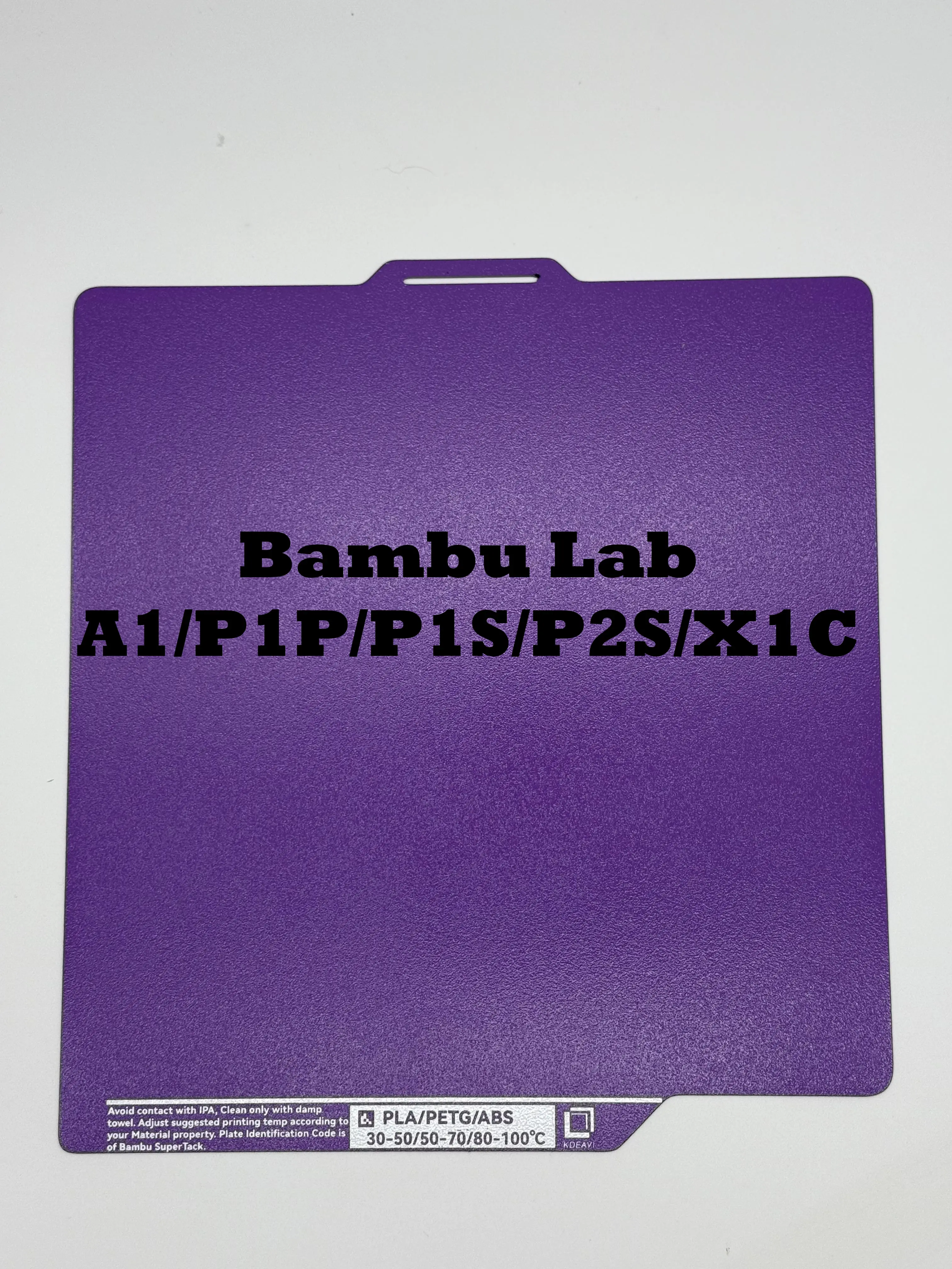 KDEAVI Bambu Lab 3D Printers Double Sided Textured PLU Cool Build Plate, 0.1mm Thick Coating, Easy to Clean