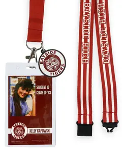 Saved By The Bell Lanyard Bayside High Zack Morris Breakaway ID Badge Holder Keychain