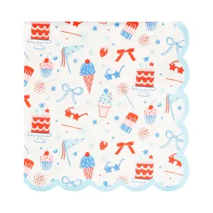 Summertime Pattern Cocktail Napkin