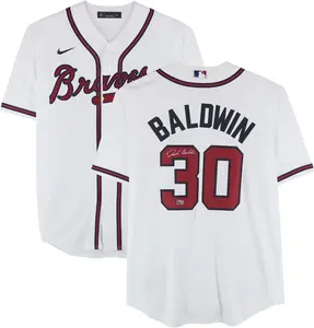 Drake Baldwin Atlanta Braves Autographed White Nike Replica Jersey - Fanatics Authentic Certified