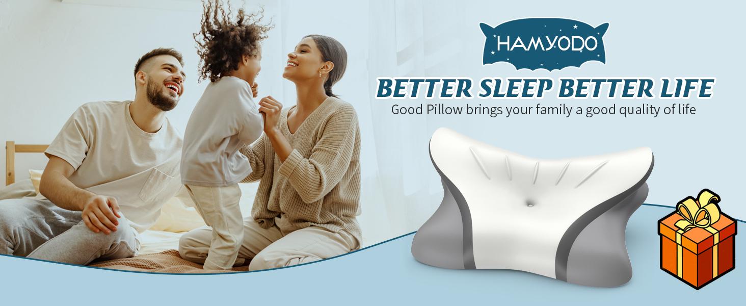 Cervical Neck Pillow for Pain Relief, Bed Pillows for Sleeping, Ergonomic Cooling Pillow, Orthopedic Contour Pillow for Side Back Stomach Sleepers,Neck Support Memory Foam Pillows with Pillow Covers