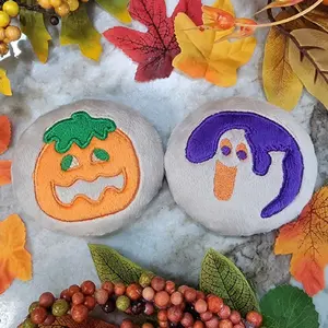 Kawaii Mini Halloween Sugar Cookie Plush | Pumpkin & Ghost | Break & Bake Cookie