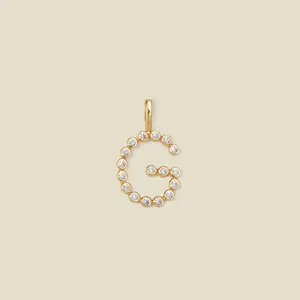 CZ Poppy Initial G Charm