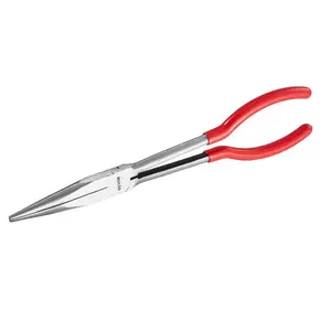 VEVOR 5-Piece Needle Nose Pliers, 11 in Long Needle Nose Pliers Set, Diagonal Cutting Pliers, 45/ 90 Bent Nose Plier, Round Nose Plier, Long Nose Plier, Professional Pliers Set with Storage Bag