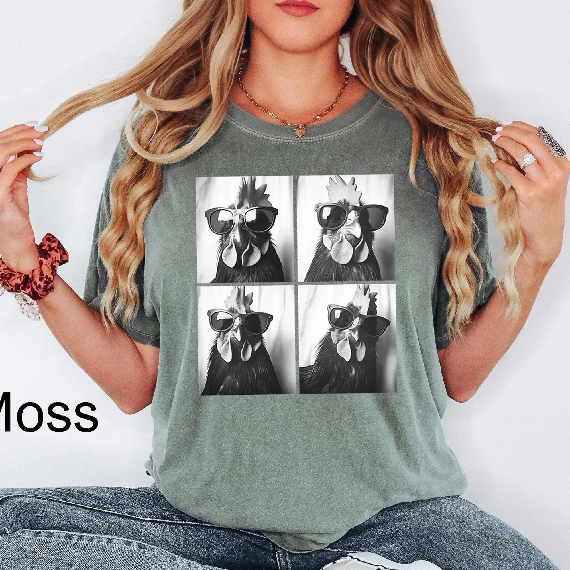 Comfort Colors Photobooth Chicken TShirt, Funny Rooster Shirt