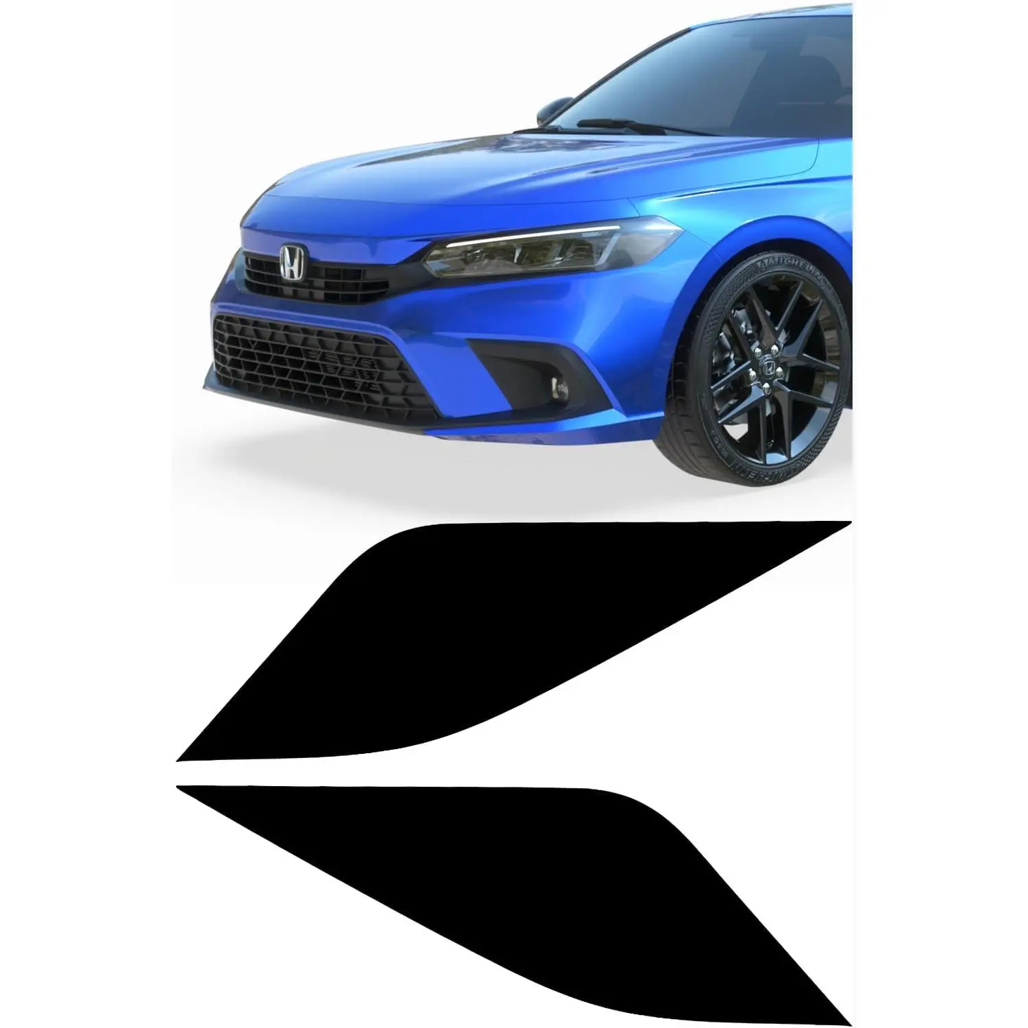 Amber Delete Headlight Tint Compatible with 2022-2025 Honda Civic Amber Delete Headlight Tint Compatible with 2022-2025 Honda Civic