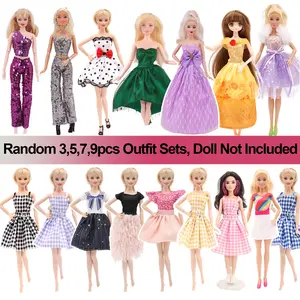 30cm Doll Clothes Set, 16 Unique Designs, Princess Dress & Casual, Fits Barbie Dolls, Kids Role Play Toy Accessories, Doll Clothes Outfit