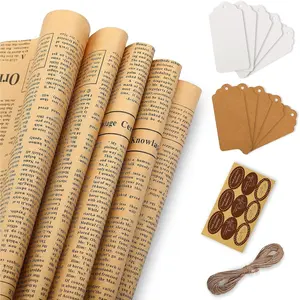 18 Pack Newspaper Wrapping Paper  Book Wrapping Paper Sheets for Birthday Valentine's Day  Packing, 27.75 x 19.75 Inch