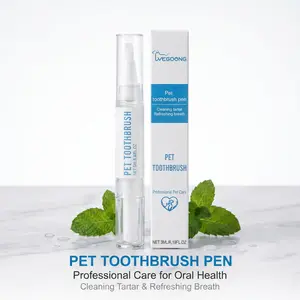 Yegbong New Pet Toothbrush Pen with Oat Extract & Xylitol Soft Care for Fresh Breath Oral Cleaning Dog Cat Teeth Cleaner Gentle Touch Safe for Sensitive Mouths