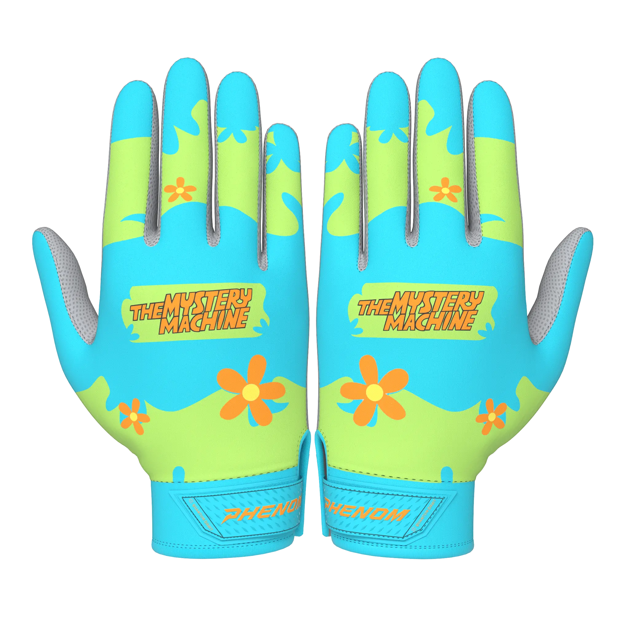 Phenom Elite Warner Bros Officially Licensed Scooby-Doo Quantum Orbit Baseball Batting Gloves - Multi-Size, Cool Lycra Back, Synthetic Leather, Vapor-Dri Breathable Fabric, Durable Nonslip, Stay Cool Hitting, Grip With Power, For Seasoned Pro & All Ages,,