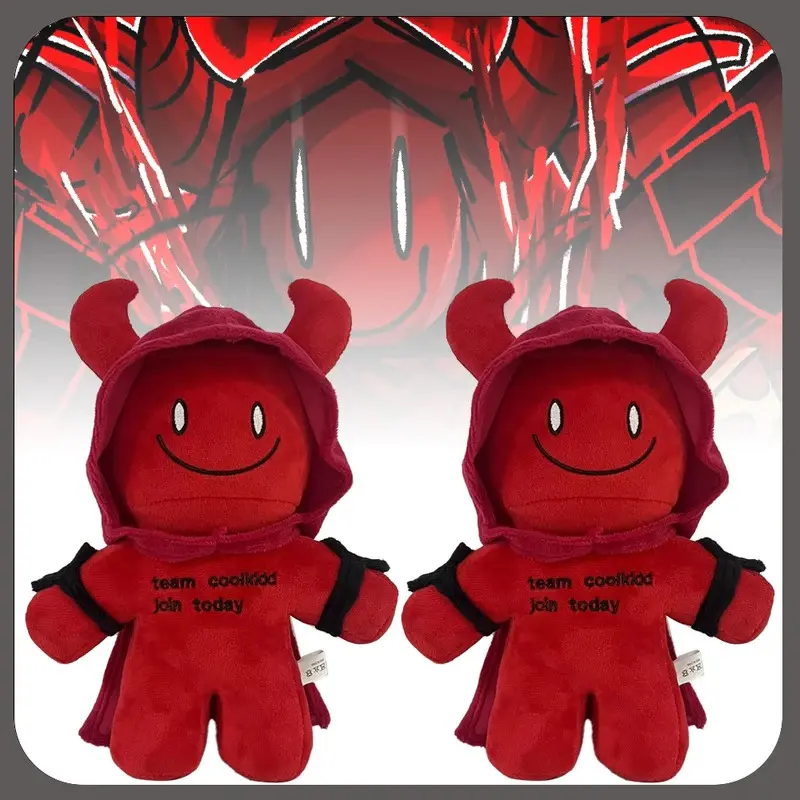 23CM Forsaken Chance Gubby Plush Toys Game Peripheral Anime Cartoon Red Devil Dolls Stuffed Toy Birthday Christmas Gift Fans Gift