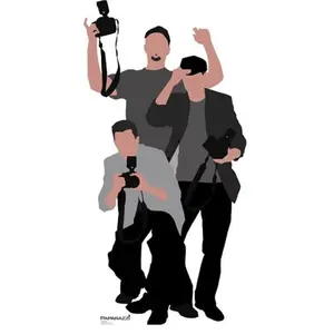 212 MAIN Advanced Graphics Paparazzi Cardboard Cutout - Large Size Laminated Print, Stand-Up or Wall Decor, Folds Flat for Easy Storage
