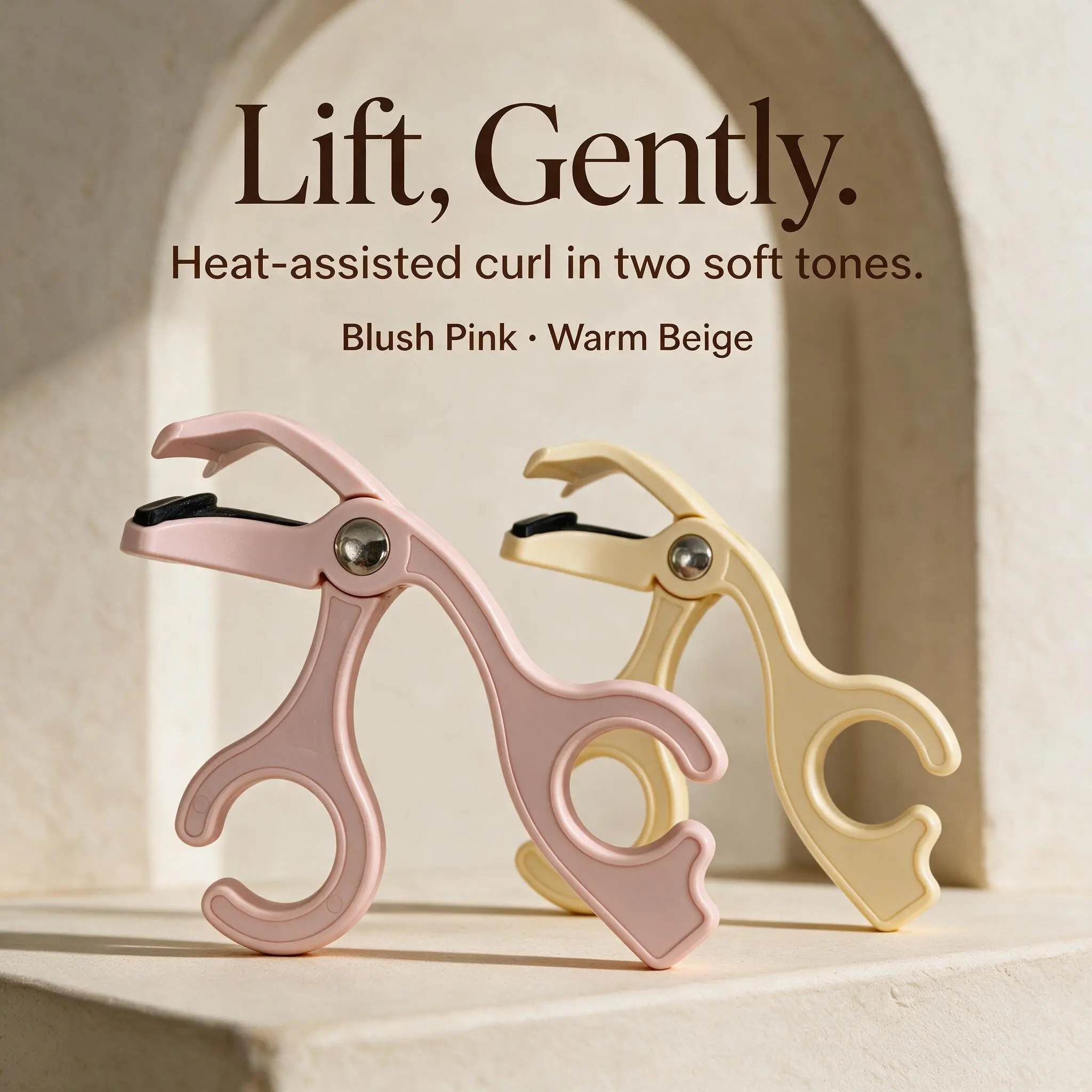 【Best Choice】Pink Frameless Heated Eyelash Curler, Wide Angle Natural Lift, Precision Root Curl for Long-Lasting Perfect Lashes