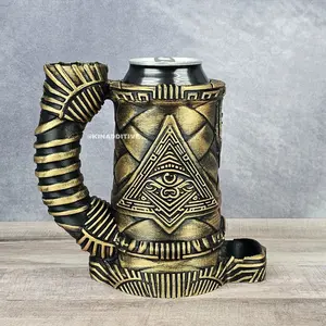 Egyptian Dice Tower Mug Can Koozie - Table Top Gaming Cup - DND Gaming Accessory Reusable
