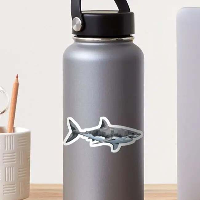 Great White Shark Vinyl Decal - Marine Wildlife Sticker for Ocean Lovers