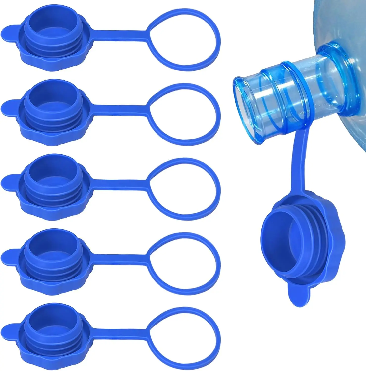 Reusable bottle caps, Non-spill jug lids, Replacement water caps, Anti-leak water covers, 55mm jug seal, Splash-proof lids