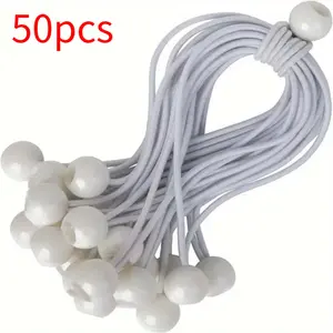 50 Pcs 6 Inch Heavy Duty Outdoor Bungee Cord Elastic Rope Tied Storage Ball Rope Tarp Tie Down Bungee Ball Bungee Cords Fashion Accessories