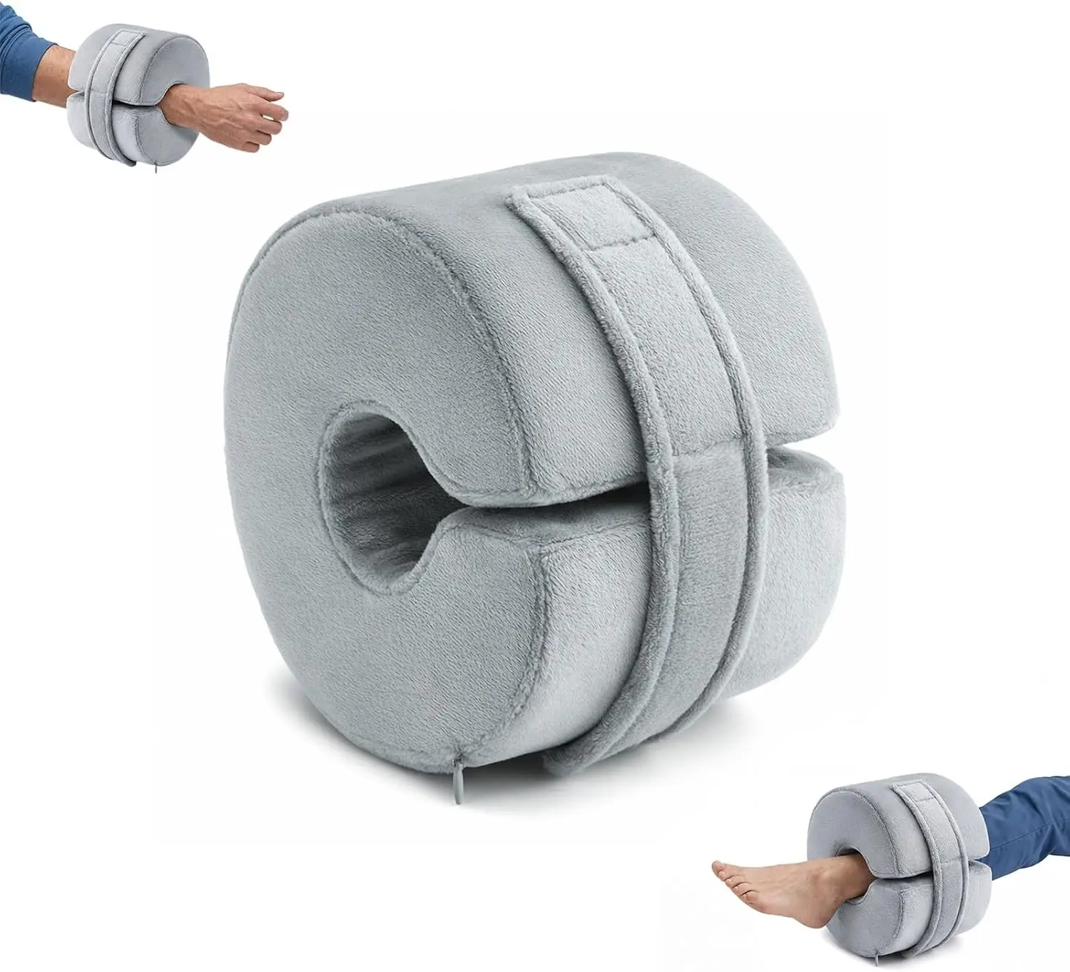 Foot Elevation Pillow Ankle Pillow for Sleeping with High-Density Foam Leg Support Pillow to Elevate Feet Easy Use at Home Space-Saving Travel-Friendly Washable Cover Small 1PC