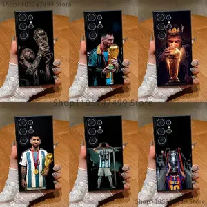 Football star M #10 Phone Case For Samsung S26 S25 S24 S23 S22 S21 A14 A15 A16 A35 Ultra,Plus,Fe,Black Soft Shell