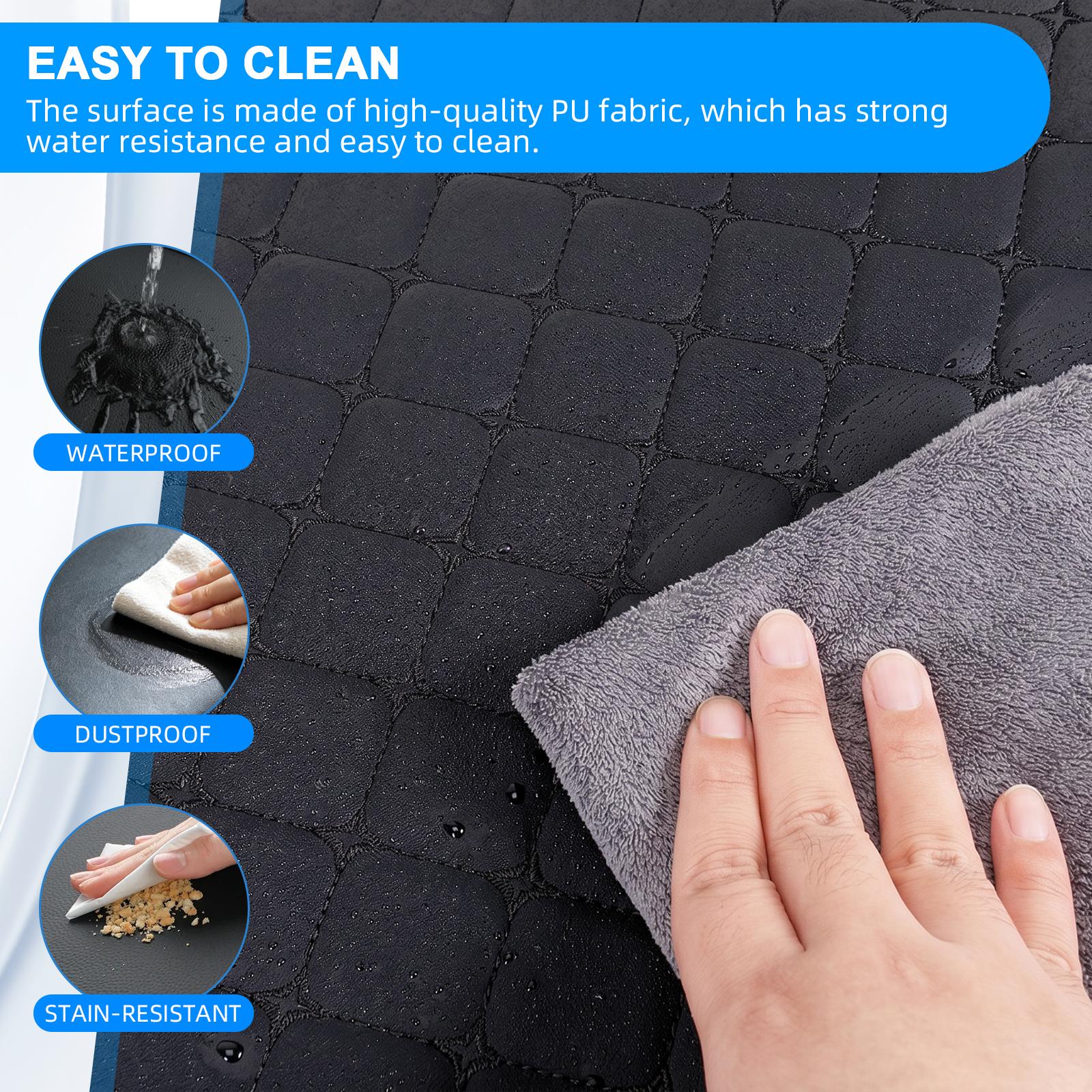 Diamond Stitching PU Leather Upholstery Fabric with 6mm Foam Backing – Car Interiors Material for Seat Covers, Headliners, Door Panels, Furniture Covering, Wall Panels, DIY Use, Yes