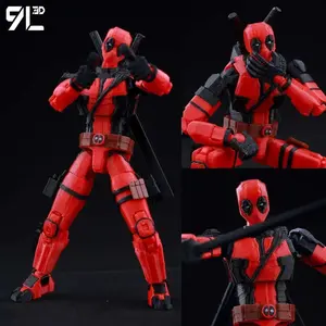 9L3D Printed Deadpool Wolverine Anime Characters Lucky Dummy 13 Action Figures Multi-Jointed Movable Shapeshift Mannequin Toys