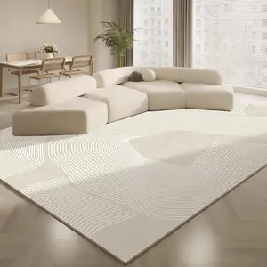 Modern Geometric Pattern Area Rug, Non-slip Soft Floor Mat, Decorative Carpet for Home Living Room Bedroom, Modern Abstract Rug, Home Decor
