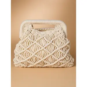 Altar’d State Carolina Macrame Bag – Boho Woven Shoulder Bag, Handmade Knot Tote, Beach Vacation Aesthetic Handbag