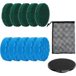 Electric Spin Scrubber Replacement Brush Heads Set, 10 Piece Replacement Brush Cleaning Kit for Cordless Power Scrubber, for Household Cleaning Brushes Kitchen Bathroom Floor Tile Car