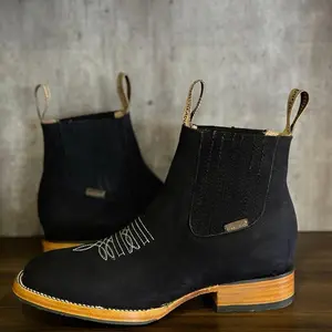 Malcreado Nobuck Black With White Stitching