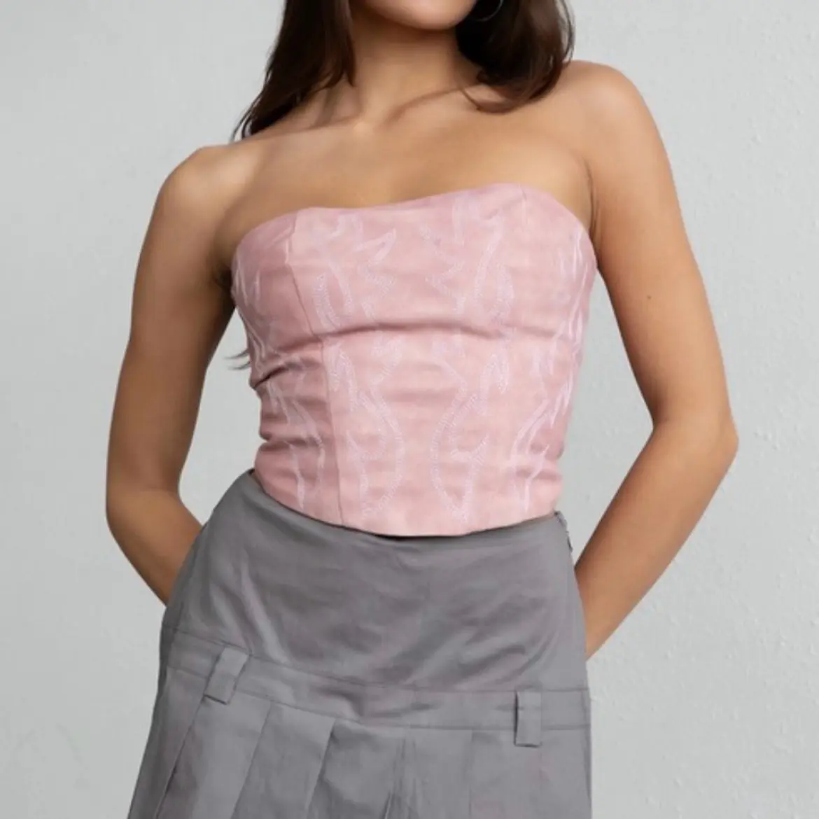 Faux Leather Western Corset Faux Leather Western Corset