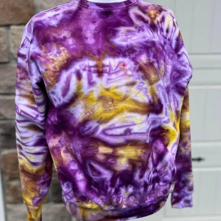 Violet & Yellow Preorder Hand-dyed Ice Dye Unique Design True to Size All Seasons Fashion